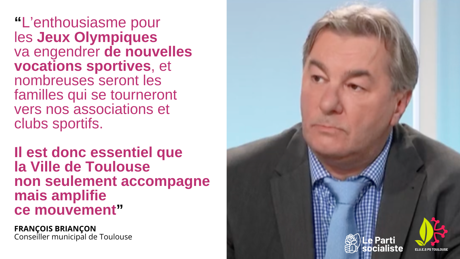 Lire la suite à propos de l’article TOULOUSE : amplifions l’élan olympique !